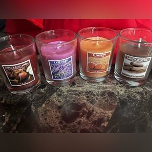 New 4pk Scented Aromatherapy Candles, 1.8 Oz Soy Votive Fall/Winter Collection